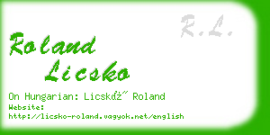 roland licsko business card